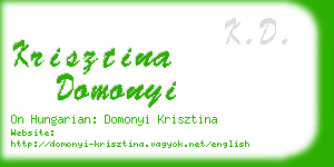 krisztina domonyi business card